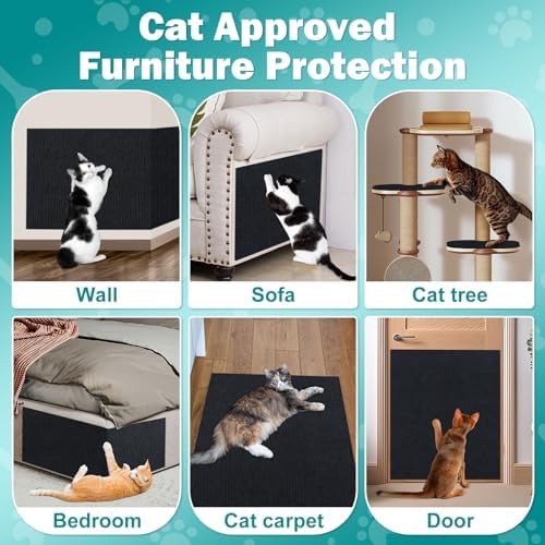ENONCI 78.7x15.8 Cat Scratch Pad, Furniture Protector - Image 4