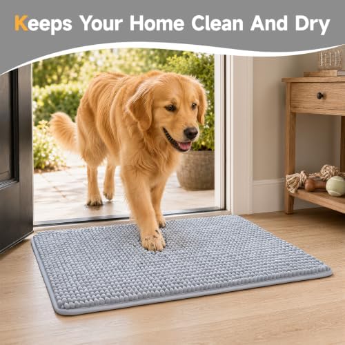 Ophanie Grey Door Mat Runner 40x32, Muddy Mats - Image 4