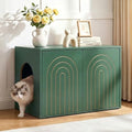 Cat Litter Box Enclosure, 31.5" Hidden Litter Box Cabinet Furniture by WelcometoFurnitureSalon