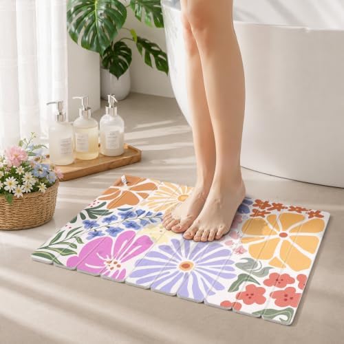 LOKHOM Stone Dish Drying Mat, 11.8"x15.7" Diatomaceous Earth Mat Colorful - Image 7