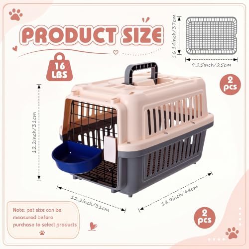 2 Set Small Cat Dog Travel Pet Carrier - Image 2