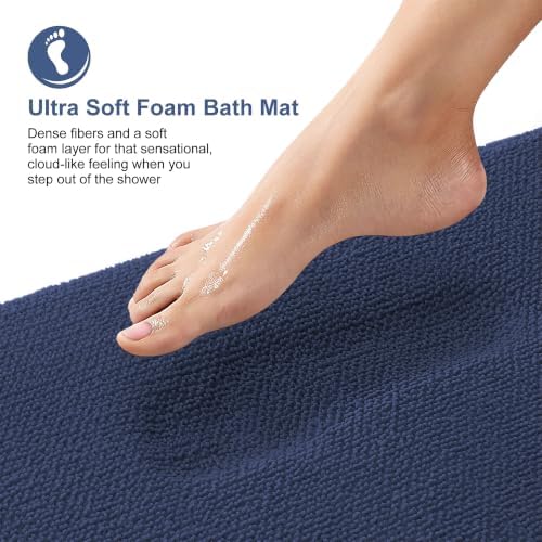 OLANLY Memory Foam Bathroom Runner Rugs 44x24, Long Mats, Twilight Sapphire - Image 2