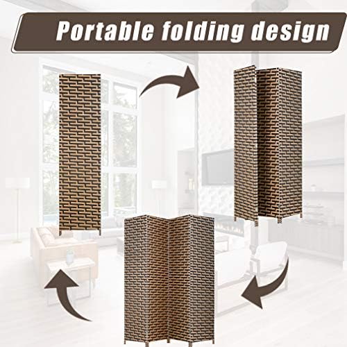 FDW 4-Panel Folding Room Divider | 6ft, Stack | Light & Portable - Image 5