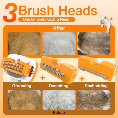 Cat Steam Brush, Self-Cleaning Deshedding Tool, 5-in-1 Cool Mist - Image 2