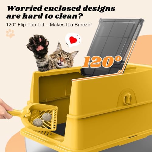 Stainless Steel Litter Box | Enclosed Cat Litter Box - Image 2