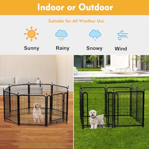 Getlay Dog Playpen 48 inch 4 Panels Dog Fence Outdoor - Image 4