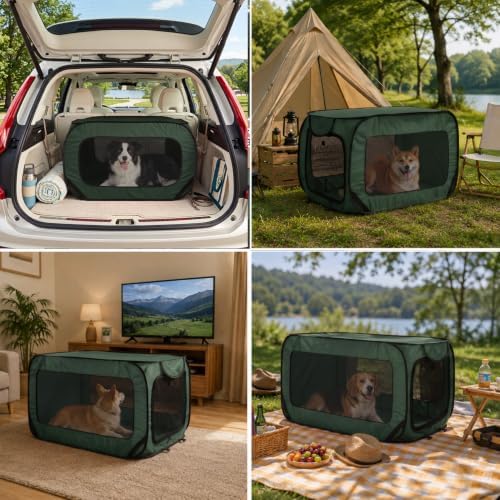 Portable Dog Crate 36" Collapsible Pop Up Dog Crate - Image 7