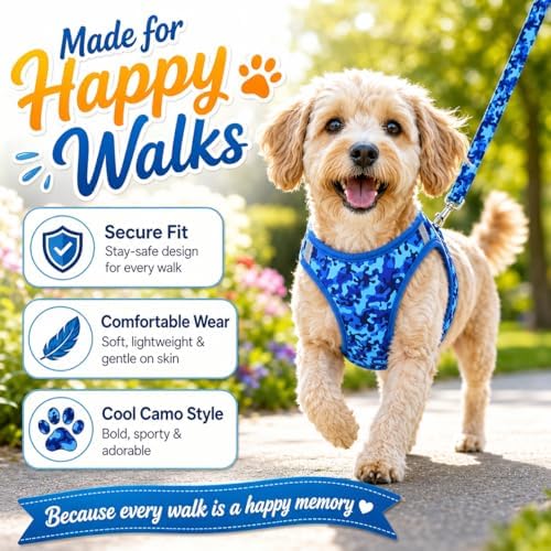 Step in Boy Dog Harness Leash Set- All Weather Reflective No-Pull Padded Mesh - Image 3