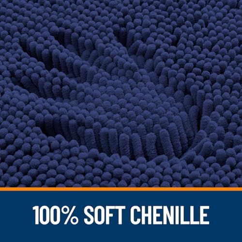 OLANLY Bathroom Runner Rugs 47x20, Extra Soft Absorbent Chenille Bath Rugs - Image 3