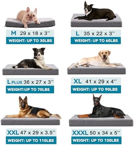 WATANIYA PET Cooling Dog Beds for Large Dogs, Washable Orthopedic Dog Bed for - Image 6