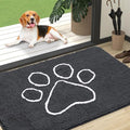 OLANLY Dog Door Mat for Muddy Paws 47x32, Paw Print Design Chenille Mud Mat by OLANLY