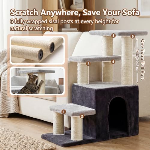Heybly Cat Scratching Post, Pet Steps - Image 5