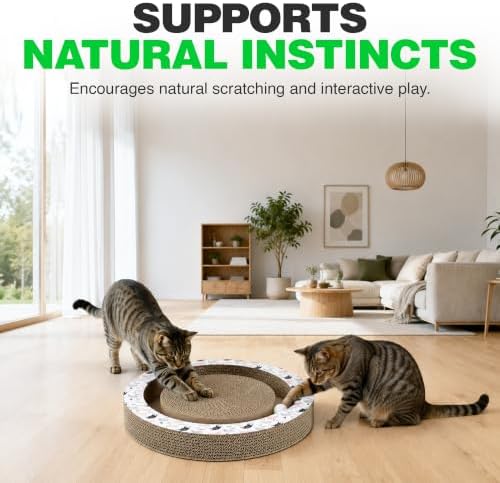 A&E Cage Co Round Cardboard Cat Scratcher - Image 5