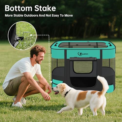Siedihit 31" Dog Playpen, Cat Puppy Pen, Pet Portable Crate Indoor Outdoor - Image 5