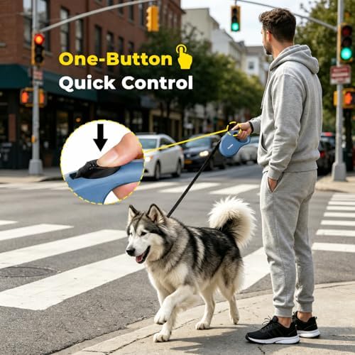 Retractable Dog Leash 16ft for Small & Medium Dogs Up to 55 lbs - Image 4