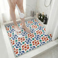 Square Shower Mat Non Slip, 24 x 24 Inch PVC Loofah Shower Floor Mats by BLESWIN