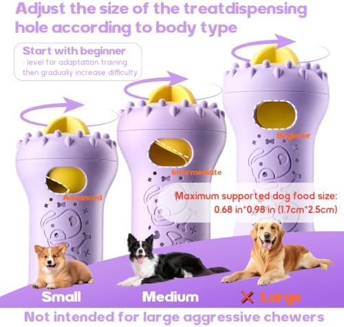 Treat Dispensing Dog Toys, Interactive Adjustable Dog Toy to Keep Them Busy - Image 4