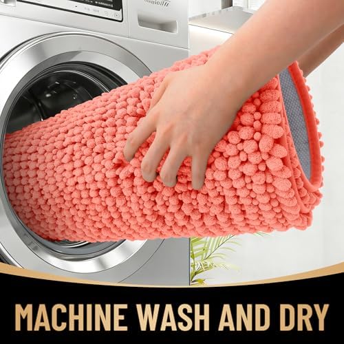 OLANLY Thick Chenille Toilet Rugs U-Shaped 24x20 - Image 4