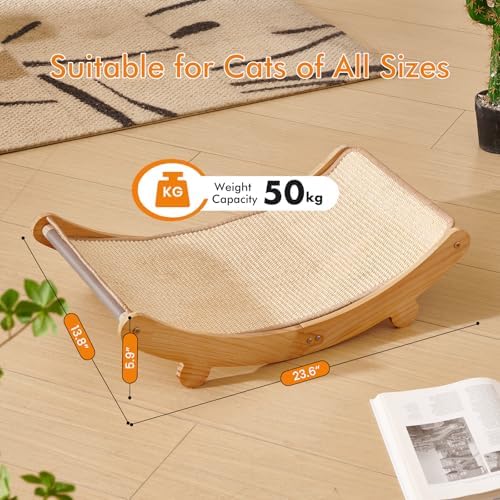 Sisal Cat Scratcher Bed for Indoor Cats Large Cat Scratching Post Scratch Pad - Image 2