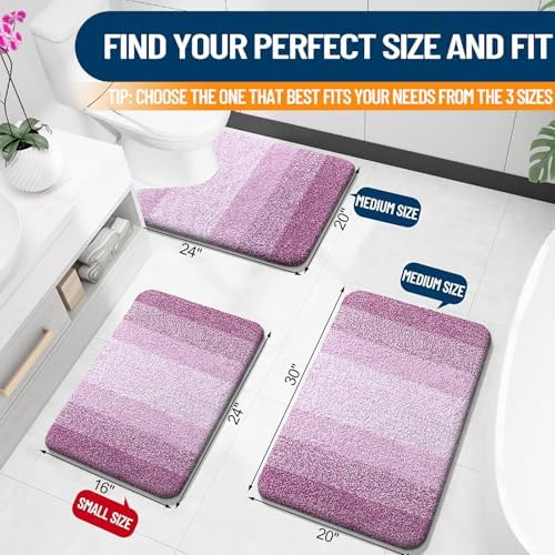 OLANLY Small Bathroom Rugs 24x16, Extra Soft Absorbent Microfiber Bath Rugs - Image 2