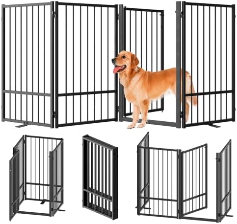 SNUOWU Full Metal Freestanding Dog Gate by SNUOWU