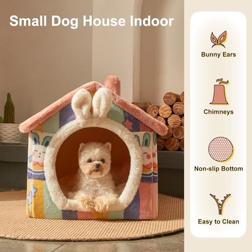 Cute Cat Beds for Indoor Cats, Foldable Cat House - Image 5