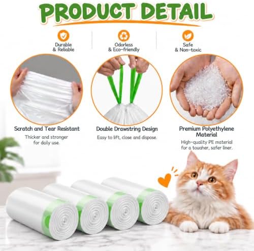 120 Count Cat Litter Box Bags for Parunt Fmo Cmg Fstg 26" x 11.8" - Image 3
