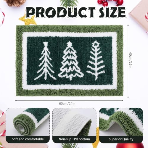 Boao Christmas Tree Bathroom Rug Bath Mat - Image 2