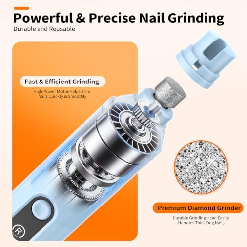 Dog Nail Grinder Quiet with LED Light Electric Cat Nail Trimmer - Image 6