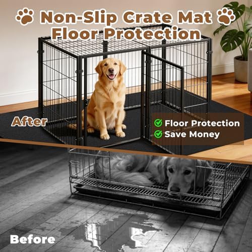 Dog Crate Mat, 32 in X 50 in Dog Playpen Mat Kennel Mat - Image 2