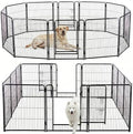 NEWBULIG Dog Playpen 12 Panels 32 Inch Indoor Outdoor Metal Dog Fence Pen by NEWBULIG