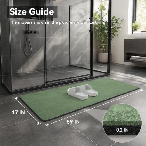 MontVoo -Bath Mat Rug-Rubber Backing Non Slip Quick Dry Absorbent Thin Bathroom - Image 2