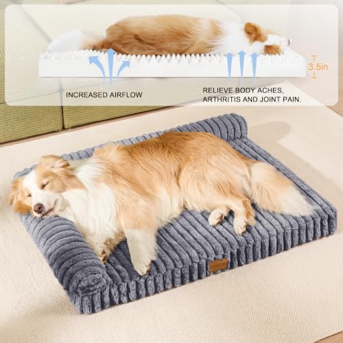 Orthopedic Large Dog Bed Furry Pet Bed, Washable Cover 48''X30'' - Image 5