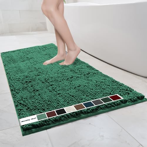 Muddy Mat® | Chenille Bathroom Rugs Quick Dry Microfiber Mats Non Slip Washable by MuddyMat%C2%AE
