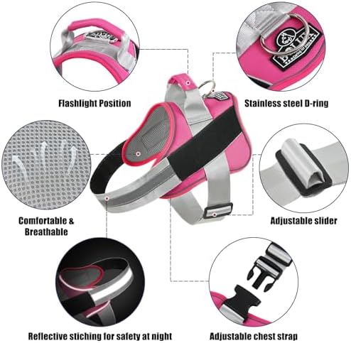 Bolux Dog Harness, No-Pull Reflective Dog Vest, Breathable Adjustable Pet - Image 2