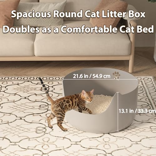 High Sides Low Entry Large Litter Pan, All-in-One Easy to Clean Plastic Litter - Image 6