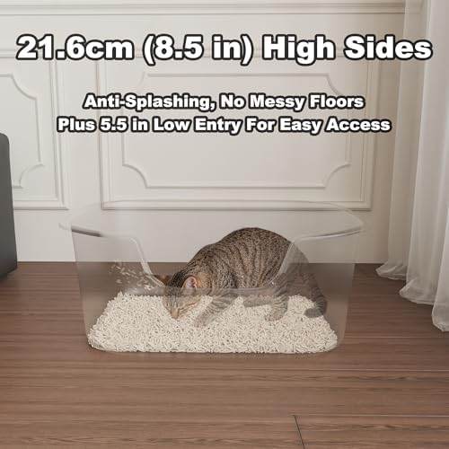Large Open Cat Litter Box with High Sides, Anti-Splashing - Image 4