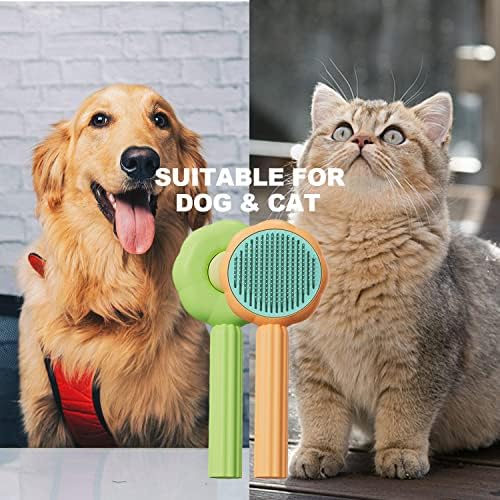 Pet Grooming Brush, Self-Cleaning Sliker Shedding Brush - Image 5