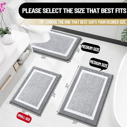 OLANLY Bathroom Rugs 36x24, Soft Absorbent Microfiber Bath Rugs - Image 2