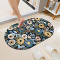 Simpler White Peach Flowers Super Absorbent Quick-Drying Bathroom Mat Rug by ZHUZHISHAN