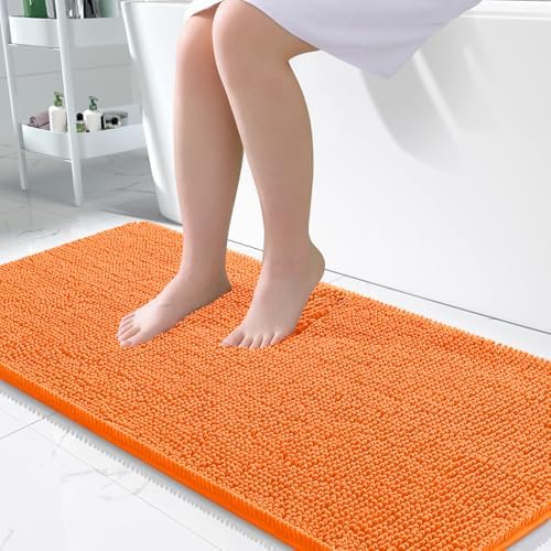 OLANLY Bathroom Runner Rugs 47x24, Extra Soft Absorbent Chenille Bath Rugs by OLANLY