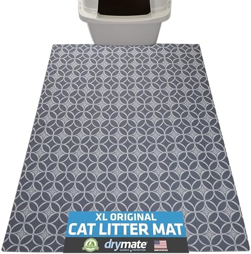 Drymate Cat Litter Box Mat, Litter Trapping Mat, Indigo Grey, 29x36 XL by Drymate