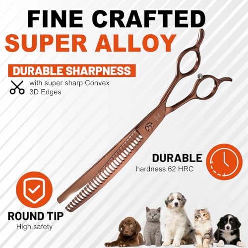 High-end Professional Dog Grooming Curved Thinning Scissors Teeth Blending - Image 5