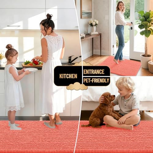 OLANLY Thick Chenille Toilet Rugs U-Shaped 24x20 - Image 6
