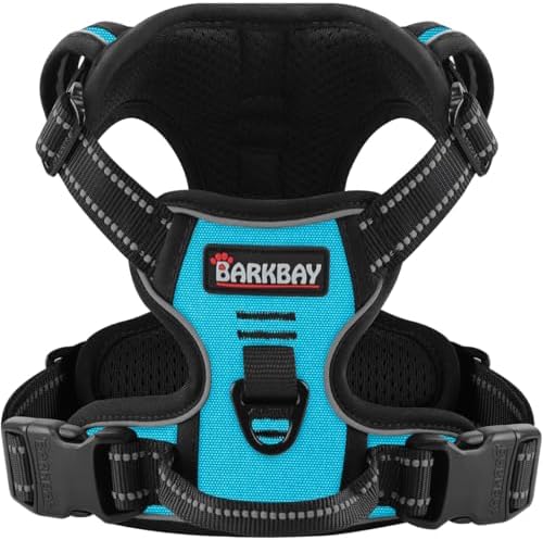 BARKBAY Dog Harness for Medium Sized Dog No Pull 2 Leash Clips Dog Vest by BARKBAY