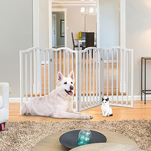 Pet Gate - 4-Panel Indoor Foldable Dog Fence - Image 2