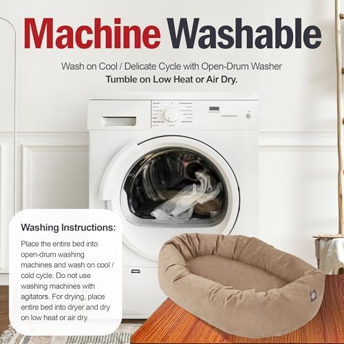 Majestic Pet Suede Shredded Memory Foam Mix Calming Dog Bed Washable - Image 7