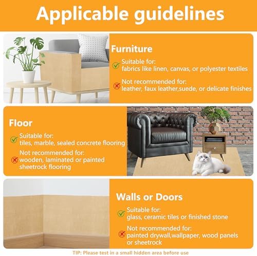 Cat Scratch Pad for Wall, Scratch Furniture Protector - Image 7