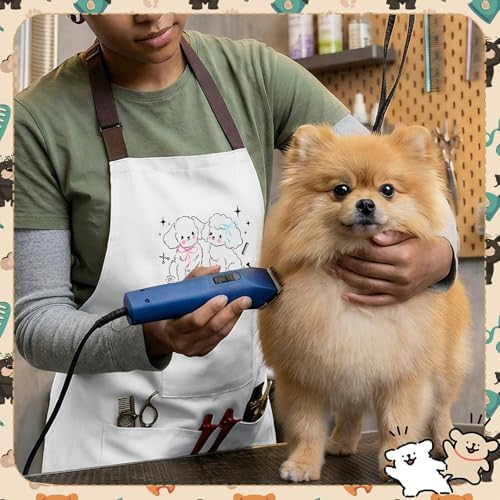 Dog Grooming Apron with 4 Pockets Grooming Apron - Image 6