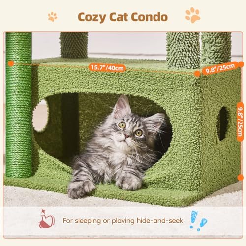 Taoqimiao Cactus, Cat Tree, 38.5In Cat Tower - Image 4